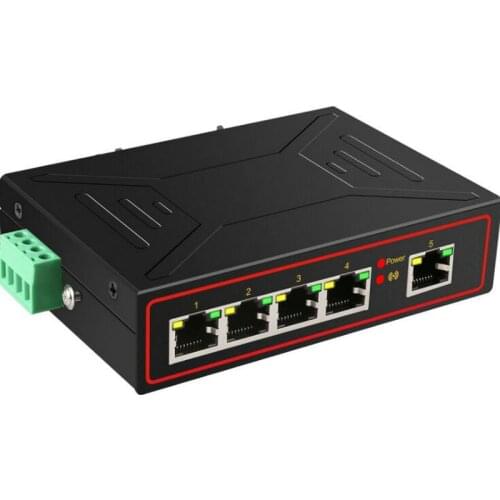 5 port 10/100/1000mbps industrial network switch gigabit lan adapter