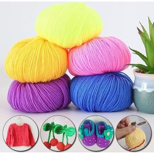 50g/ball Cotton Blended Knitting Yarn Multi Color Baby Clothing Crochet Yarn DIY Handmade Sweater Scarf Thread Woven Supplies