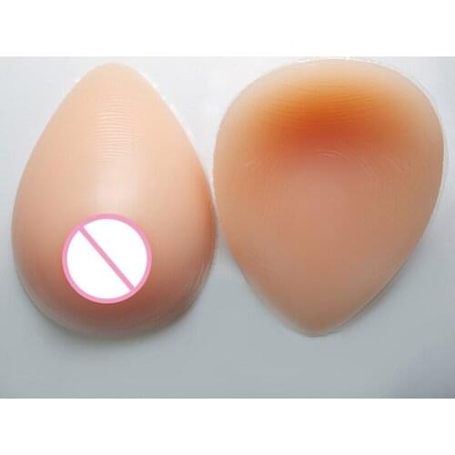 800g Silicone Breast Forms Artificial Fake Breasts Realistic Pseudo-breast Postoperative Transvestite Breast Cover Adhesive Bra