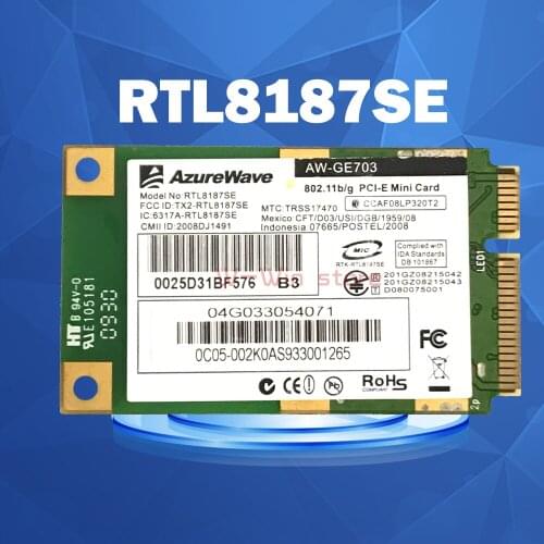 AzureWave RTL8187SE AW-GE703 54Mbps Mini PCI-e Wireless WLAN Wifi Card
