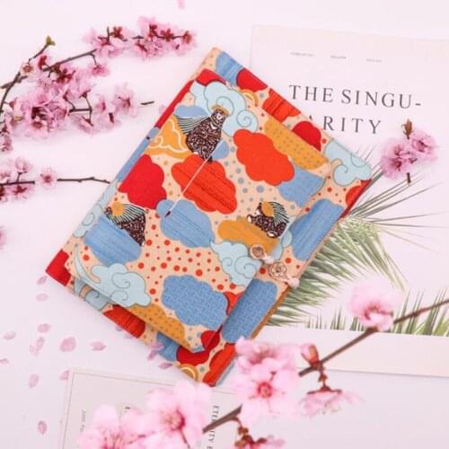 Japanese Style Loose leaf Notebook Cotton Washable Cover 6 Inner Travel Journal Diary A5 A6 Notepad Fresh Stationery Gift