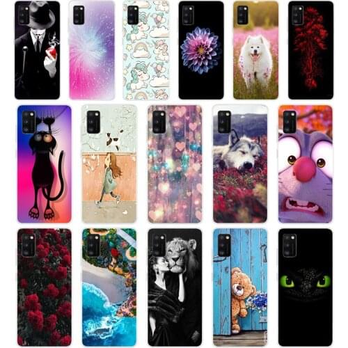 C For Samsung A41 Case Cover Bumper On For Samsung Galaxy A41 TPU Soft Silicone Back Cover Case for Samsung A 41 Coque