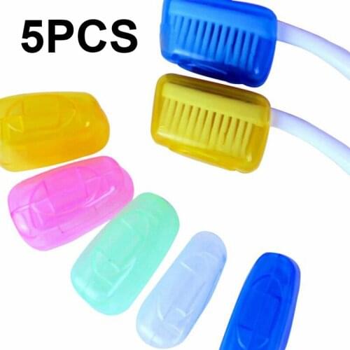 5Pcs/Lot Portable Toothbrush Head Cover Case For Travel Hiking Camping Brush Cap Case Toothbrush Box Support Bathroom Accessory