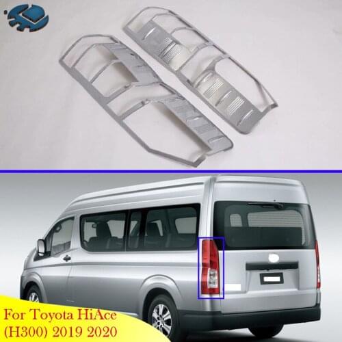 For Toyota HiAce Sixth generation (H300) 2019 2020 ABS Chrome Trim Tail Light Rear Back Frame Lamp Cover molding