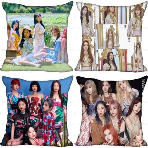 KPOP Dreamcatcher Pillow Case For Home Decorative Silk Pillows Cover Invisible Zippered Throw PillowCases 40X40,45X45cm 0512