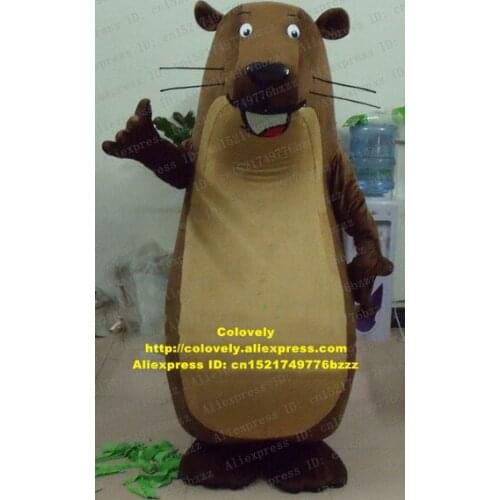 Cool Brown Susliks Gopher Mouse Shrewmouse Shrew Rat Mice Mascot Costume With White Even Tooth Thin Long Arms No.5762 Free Ship