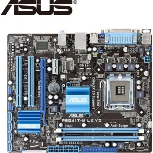 Asus P5G41T-M LX V2 Desktop Motherboard G41 Socket LGA 775 Q8200 Q8300 DDR3 8G u ATX UEFI BIOS Original Used Mainboard On Sale