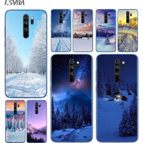 Soft TPU Silicone Cover Landscape Winter Light Snow For Xiaomi Redmi Note 9 9S 8T 8 7 6 5A 5 4X 4 Pro Max Phone Case
