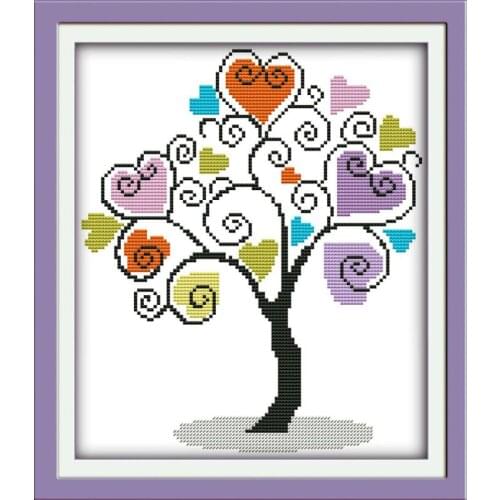 Joy Sunday Giving tree Counted DMC14CT cross stitch print on canvas set Chinese cross stitch embroidery kit Home decor Send gift