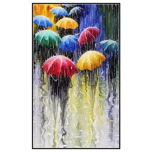 Needlework, DIY Aida 14CT Unprinted Cross Stitch, Embroidery Kits, Rain Baptism Counted,Wall Decoration Home For Handmade Arts