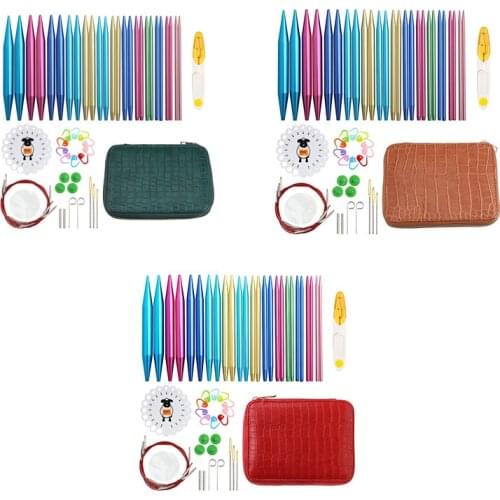 Circular Knitting Needles Set Interchangeable Crochet Needles for Crochet Yarn Knitting Accessories Kit for Beginners