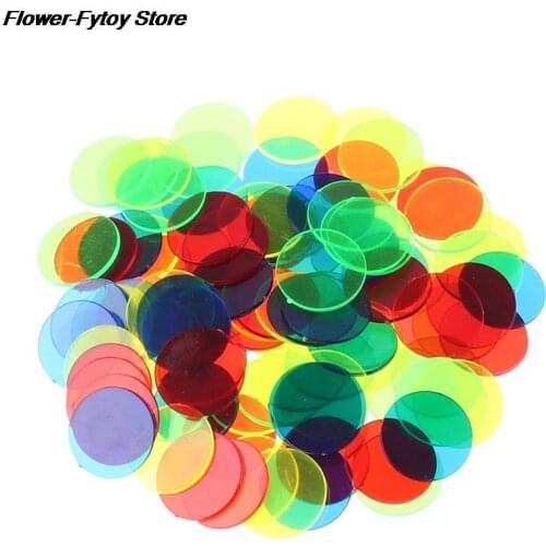 New 100pcs Montessori Education Math Toys Learning Resources Color Bingo Chip Supply