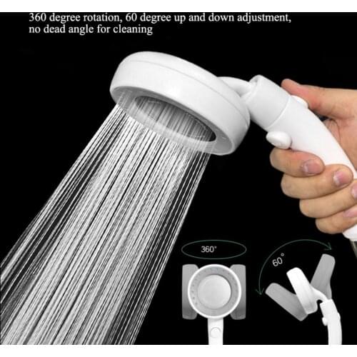 360 Degree Rotation Shower Head High Pressure Water Saving showerhead Bathing Shower Sprayer Head G1/2" pommeau de douche