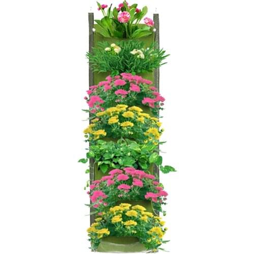 Wall Hanging Planting Bags Green Grow Bag Planter Vertical Garden Vegetable Living Garden Bag Planter Growing Bags Flowers Tools