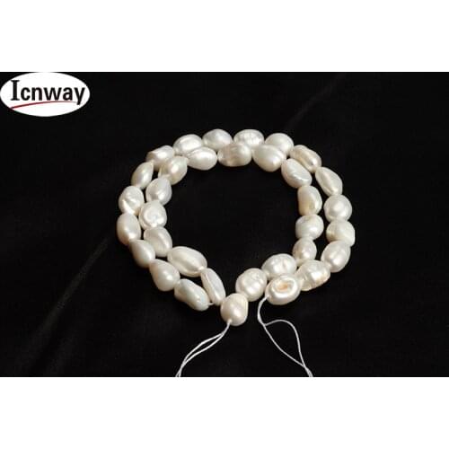 Natural reborn keshi Pearl white 8-10mm Baroque For Jewelry Making 15inches DIY necklace bracelet earring FreeShipping Wholesale