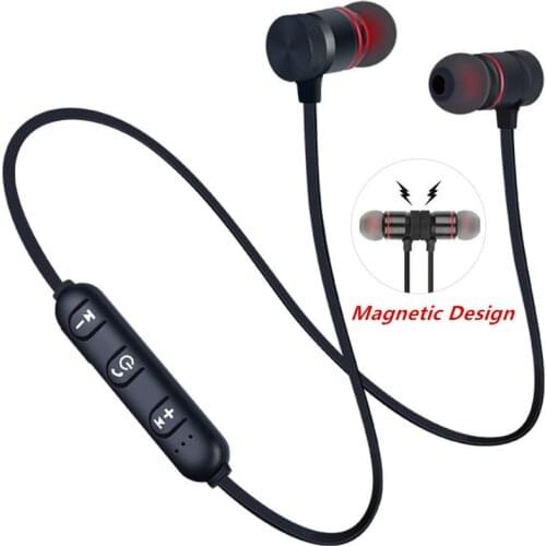 New wireless bluetooth neck-mounted headset stereo sports earbud headset with microphone, suitable for all mobile phones