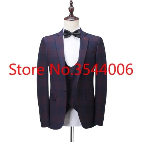 2019 new Men Wedding Suits Slim Fit 3 Pieces Tuxedo Groom men floral suits wedding mens suit with pants coat waistcoat