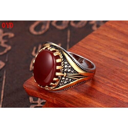 2021 New Products Mens Jewelry Vintage 925 Silver Temperament Middle East Hot Selling Ring