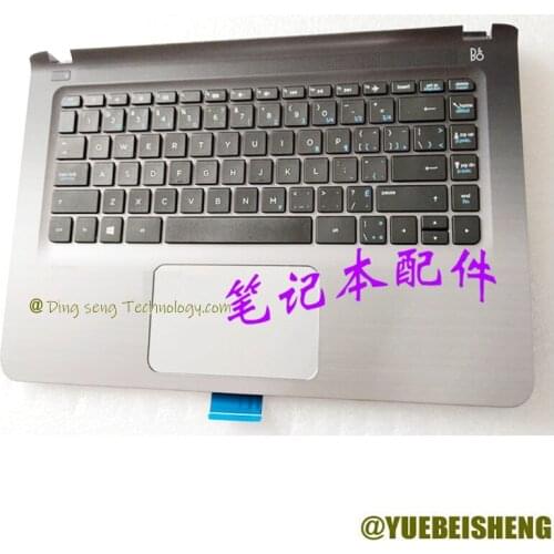 YUEBEISHENG New/org For HP Pavilion 14-AB 14-AB010TX palmrest US keyboard upper cover Touchpad 806756-001 806756-DB1