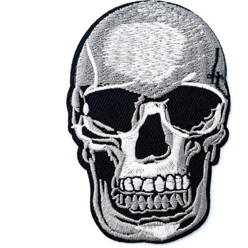 Skull Size:6.0x9.0cm Badges Patch Jeans Bag Hat Clothes Apparel Sewing Decoration Applique Bagde Patches Accessories