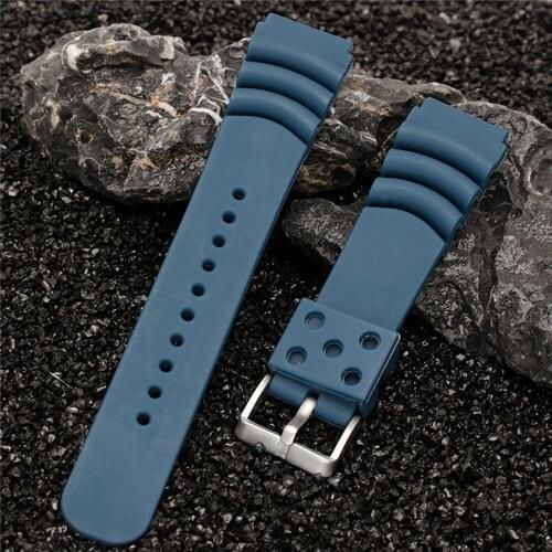 Spare Parts Silicone Watch Strap Wrist Band 20 22mm for Water Ghost Abalone SBDC033 small MM