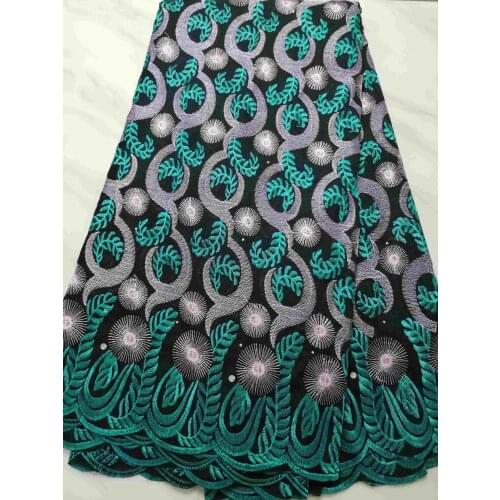 Switzerland Swiss Yarn Lace African Lace Fabric 2021 High-quality Lace Embroidery Nigeria Cotton Edge Fabric PL11565