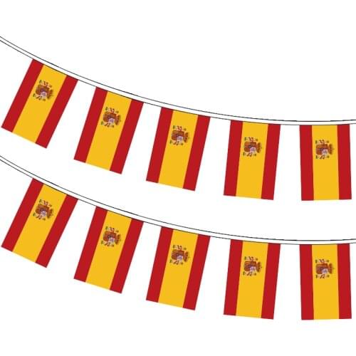 Xvggdg 20pcs/set spain bunting flags Pennant String Banner Buntings Festival Party Holiday