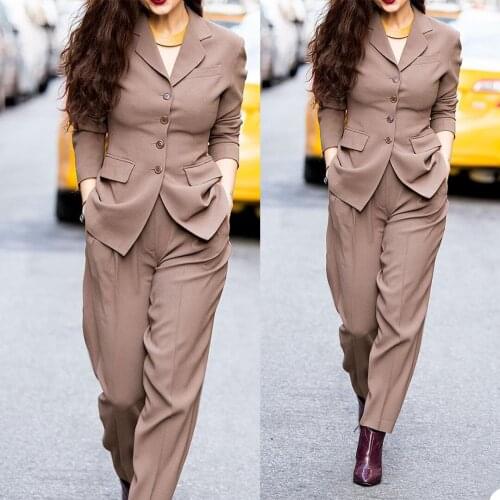 Leisure Women Pants Suits Formal Mother of the Bride Suits Slim Fit Evening Party Tuxedos Formal 2 pieces