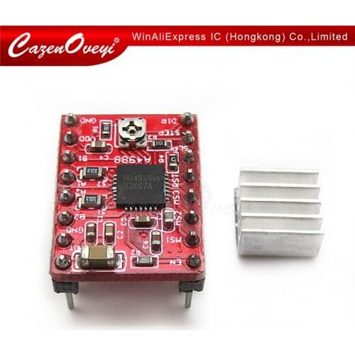 1pcs/lot A4988 StepStick Stepper Driver+Heatsink for Reprap Pololu 3D Printer Red M08 dropship L29K In Stock