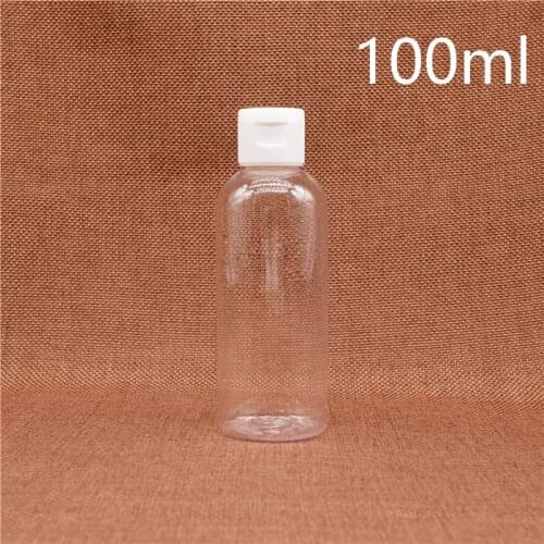 100ml Plastic Cosmetic Cream Bottles Empty Refillable Shampoo Body Lotion Packaging Container Flip Cap