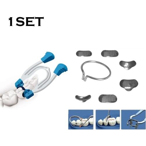 100pcs Dental Matrices Matrix Ring Delta and Sectional Contoured Metal Spring Clip Teeth Matrix Ring