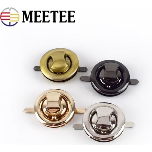 2/4pcs 31mm Round Metal Locks for Bag Handbag Twist Turn Lock Snaps Clasp for DIY Replacement Repair Purse Closure Accessories