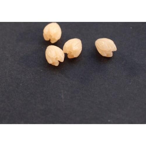 20 pieces/lot) Carved Jasmine Flower Artificial coral beads 7 8mm Champagne color for Jewelry making
