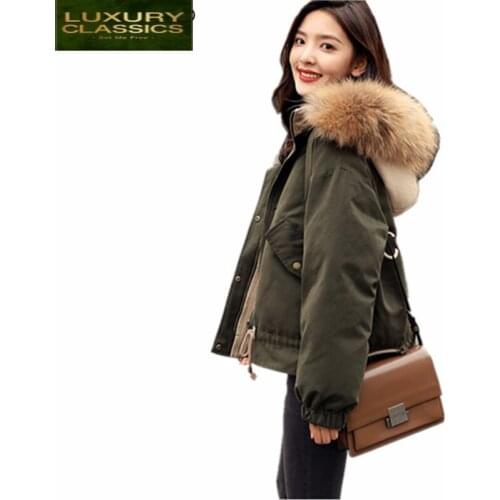 2021 coats winter woman newest fashion female casaul short parkas with fur collar korean style ladies elegant coat LWL605
