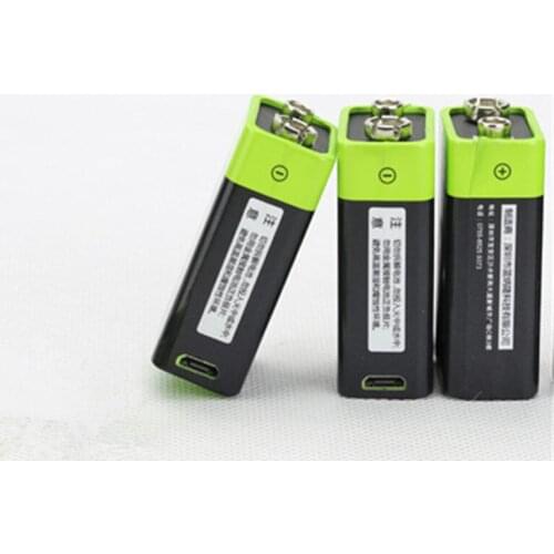 3pcs/lot ZNTER 600mAh USB 9V rechargeable battery 9V lithium battery for RC camera drone accessories