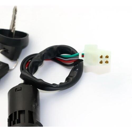 4 Wire Ignition Key Barrel Switch 50cc-250cc PIT Dirt Bike ATV Female Plug