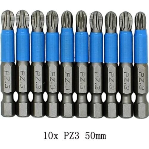 6Pcs 50mm PH2 Cross Bit Drill Head Screwdriver Bits Hand Tools Anti Slip Electric Hex Shank Magnetic Screwdriver Drill Bit