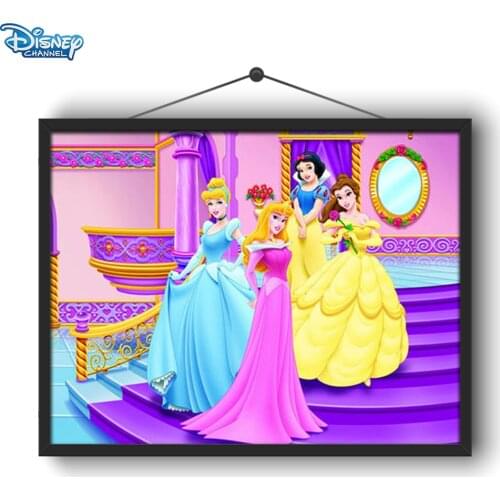 Disney 5D DIY Diamond Painting Twelve Princess Series Full Round Diamond Embroidery Exquisite Handmade Home Decorations