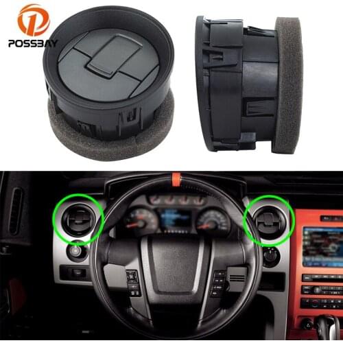 Car Dashboard AC A/C Heater Air Duct Vent Louvre Chrome/Black for Ford F-150 2009 2010 2011 2012 2013 2014 Interior Accessories