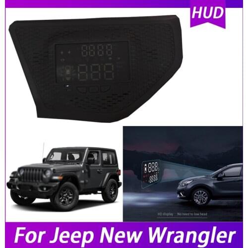 Car Head Up Display HD Projector Screen HUD Overspeed Alert Alarm Detector Hidden Multifunction For Jeep New Wrangler