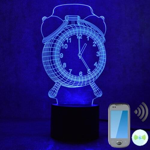 Alarm Clock Bluetooth Speaker Led Touch 7 Colors Night Light USB Mother And Baby Bedside Neon Lamp