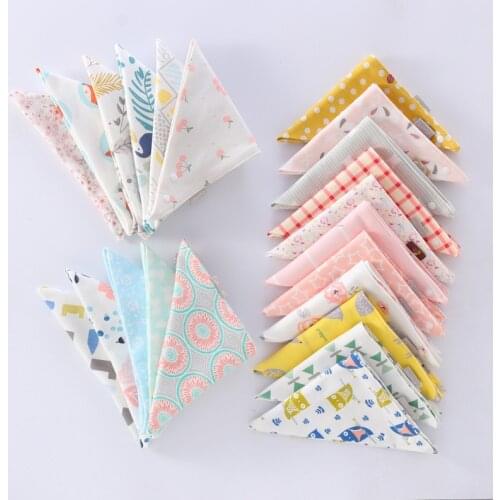 Childrens double-layer cotton triangle saliva towel baby snap cotton cartoon baby supplies