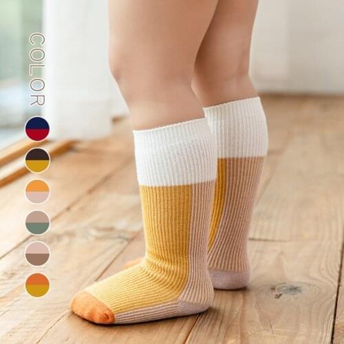 Toddler Cotton Anti Slip Knee High Socks Winter Spring Child Newborn Infant Boys Girls knit Non Slip Long Sock Baby Accessories