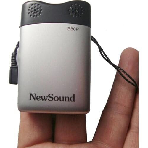 Pocket Hearing Aid Sound Amplifier for Severe Hearing Loss Adjustable Voice Volume with Earplugs Ear Care Hearing Aid Amplifier