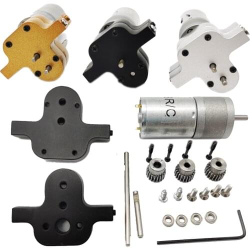 Speed Change Gear Box Metal Gearbox with 370 Brush Motor for WPL Henglong C14 C24 B14 B24 B16 B36 4X4 6X6 Upgraded Parts