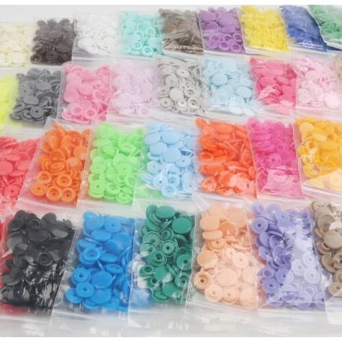 20Sets Round Plastic Snaps Button Fasteners KAM T5 12mm Garment Accessories For Baby Clothes Clips Quilt Cover Sheet Button