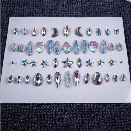 Makeup Diamond Pearl Eyes Face Music Festival DIY Body Starfish Mermaid Crystal Tattoo Rhinestone Nail Art Eyeshadow Sticker New