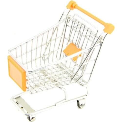 Stainless steel mini kitchen children play house educational toys small simulation shopping cart toys