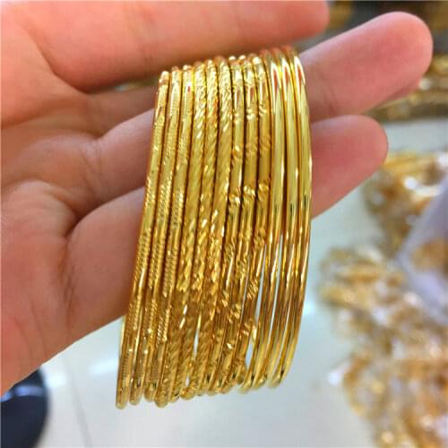 Fashionable high-quality fine circle bracelet Gold Color filled with gold wedding jewelry wholesale