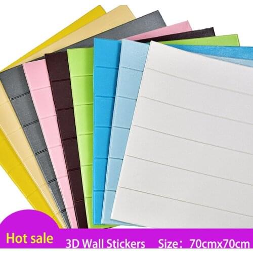 3D Wall Stickers Brick Wood Grain Wallpaper Bedroom Decor Waterproof Self-adhesive Wallpaper For Living Room TV Backdrop